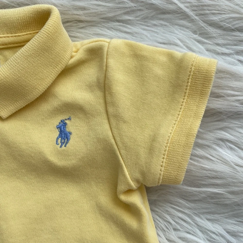 Ralph Lauren | Butter Yellow Cotton Polo Bodysuit